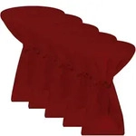 5x Premium Stehtischhusse Blickdicht Bordeaux &Oslash; 60-65 Cm