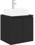 Vidaxl Wall-mounted Sink Vanity Black 49.5 X 41 X 62.5 Cm