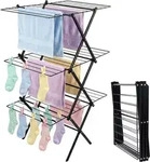 Relaxdays W&auml;schest&auml;nder Klappbar, 27 Stangen, Hbt: 115 X 53,5 X 52 Cm, Metall,