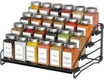 Gew&uuml;rzregal 4 Etagen Schwarz Ohne Bohren Stapelbar Organizer - 1er Pack