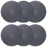 Jute-untersetzer 6 Stk. Dunkelgrau 100% Tossa-jute Vidaxl