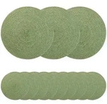 Jute-untersetzer 12 Stk. Olivgr&uuml;n 100% Tossa-jute Vidaxl