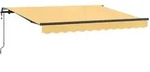 Ausziehbare Markise Sand 450 X 350 Cm Stoff Und Aluminium Vidaxl