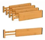 Relaxdays Schubladentrenner, 4er. Set, Verstellbare L&auml;nge Von 43,5 Bis 56,5 Cm,