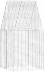 Vidaxl Rabbit Cage Silver 100 X 100 X 210 Cm Galvanised Steel