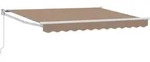 Vidaxl Retractable Awning Taupe 3 X 2.5 M 100% Polyester And Aluminium