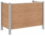 Vidaxl Garbage Bin Fence Brown 161 X 85 X 115 Cm Aluminium And Wpc