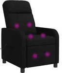 Massage Relaxsessel Schwarz Stoff Vidaxl