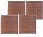 Gartenzaun Wpc 699x186 Cm Braun Vidaxl
