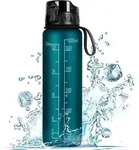Trinkflasche 1l Bpa-frei Mit Rutschfestem Gummi-griff F&uuml;r Sport & Outdoor