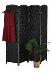 Relaxdays Paravent Raumteiler, Hxb: 170x160 Cm, Faltbarer Raumtrenner, 3-teiliger