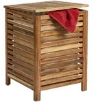 Relaxdays W&auml;schetruhe, Herausnehmbarer Sack, 80 L, Hbt: 65,5x45x45 Cm,