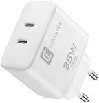 Cellularline Dual Port Charger 35w Usb-c White