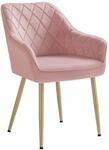 Esszimmerstuhl Aus Rosa Samt