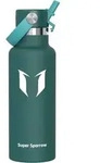 Edelstahl Trinkflasche Mit Strohhalmdeckel, 350ml-1l, Bpa-frei, Isoliert