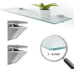 Glasregal Badezimmer Badregal Duschablage Glasablage Mit 6 Mm Dicke Rechteck...