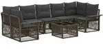 Gartensofa-set 8 Stk. Grau Poly-rattan Vidaxl