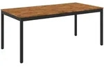 Gartentisch Nat&uuml;rlich Und Schwarz 180 X 88,5 X 75 Cm Vidaxl