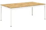 Gartentisch Wei&szlig; 196 X 100,5 X 75 Cm Massivholz Akazie Vidaxl