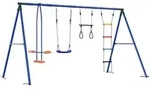 Outdoor Schaukelset Mehrfarbig Stahl Und Pe Vidaxl