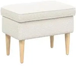 Hocker Creme 55 X 35 X 41 Cm Boucl&eacute; Vidaxl