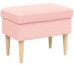 Hocker Rosa 55 X 35 X 41 Cm Boucl&eacute; Vidaxl