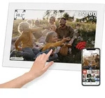 Kruger&matz Digitaler Bilderrahmen Frameo Wi-fi 10,1" Hochwertiges Panel Wei&szlig;