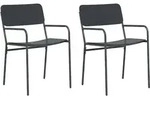 Vidaxl Garden Chairs 2 Pcs Anthracite Steel