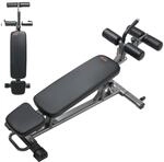 Vevor Sit-up-bank, Gebogene Schr&auml;gbank Mit Griff F&uuml;r Reverse Crunches, Mit 6