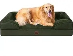 Orthop&auml;disches Hundebett Xl Mit Memory Foam, Wasserdicht & Waschbar, Dunkelgr&uuml;n