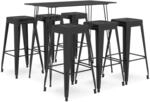 7-tlg. Bar-set Schwarz Vidaxl