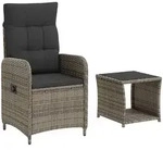 Garten-lounge-set 2 Stk. Grau Und Dunkelgrau Vidaxl