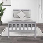 Ml-design Holzbett 90x200 Cm Hellgrau Kiefernholz, Massivholz Bettgestell Mit