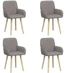 Esszimmerst&uuml;hle 4 Stk. Stoff Taupe 56,5 X 50 X 87,5 Cm Vidaxl