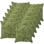 Kissenbezug 12 Stk. Houten Blattdesign 40 X 40 Cm Polyester Vidaxl