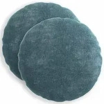 Kissenbezug 2 Stk. Heerlen Blau &Oslash; 60 Cm Chenille-stoff Vidaxl