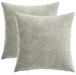 Kissenbezug 2 Stk. Heerlen Hellgrau 40 X 40 Cm Chenille-stoff Vidaxl