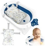 Faltbare Babybadewanne F&uuml;r Kinder Und Babys Mit Einsatz Ricokids Rk-286, Wei&szlig; Und