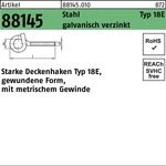 Deckenhaken R 88145 Typ 18e M12 X 160 X 22 Stahl Galvanisch Verzinkt