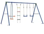 Outdoor Schaukelset Mehrfarbig Stahl Und Pe Vidaxl