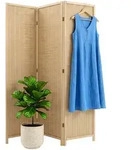Relaxdays Paravent, 3-teilig, Faltbarer Raumtrenner, H X B: 170 X 120 Cm, Bambus,