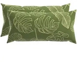 Kissenbezug 2 Pcs Heerlen Blattdesign 40 X 80 Cm Polyester Vidaxl