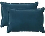 Kissenbezug 2 Pcs Houten Blau 40 X 60 Cm Samt Vidaxl
