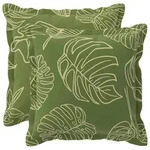 Kissenbezug 2 Stk. Houten Blattdesign 50 X 50 Cm Polyester Vidaxl