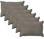 Kissenbezug 6 Pcs Houten Hellgrau 50 X 70 Cm Samt Vidaxl