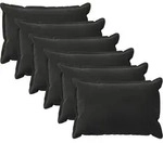 Kissenbezug 6 Pcs Houten Schwarz 50 X 70 Cm Samt Vidaxl
