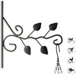 Blumenhaken Mit Bl&auml;tter-motiv, Halter F&uuml;r Wand, Pflanze, Blumenampel, Garten,