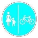 Verkehrszeichen 241-31 Ronde 600 Mm, Getrennter Fu&szlig;- Und Radweg, Ral-g&uuml;tezeichen