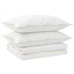 Bettdecke Und Kissen Set 3 Stk. 220x260 Cm Sommer 200 Gsm Wolle Vidaxl