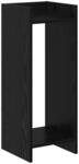 Vidaxl Plant Stand Black Oak 30 X 30 X 80 Cm Engineered Wood